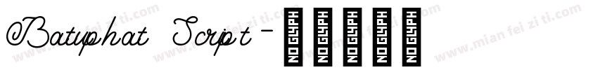 Batuphat Script字体转换
